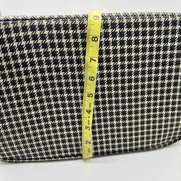 London Fog Oxford Cabin Bag Brown & Cream Houndstooth Carryon Bag - Picture 8 of 8